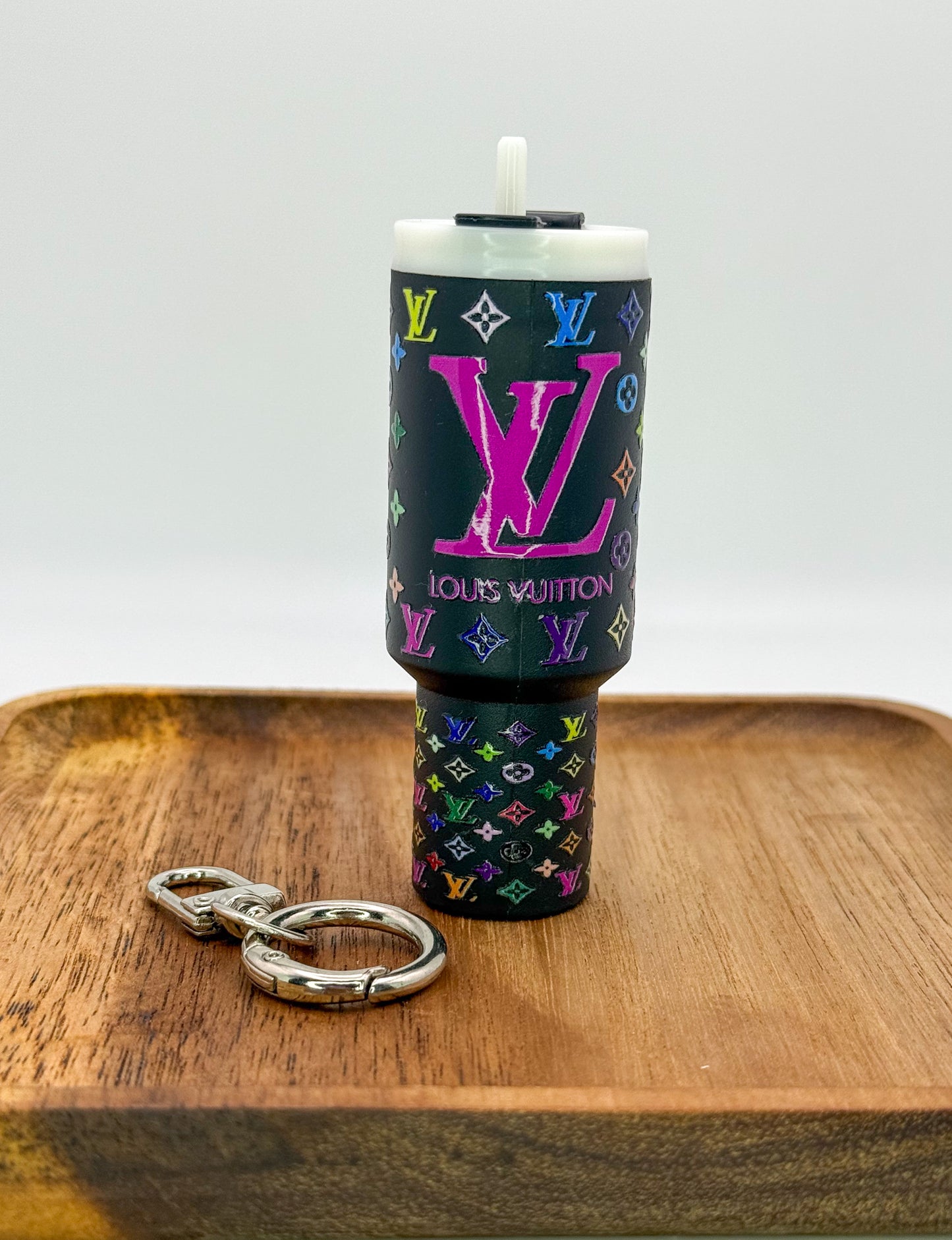 Designer Lipstick Holder Tumbler Cup Key Chain- LV, CC