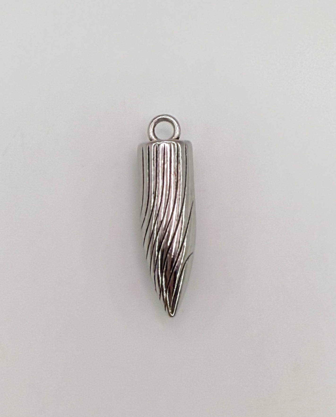 Silver Wooden Bullet DIY Pendant
