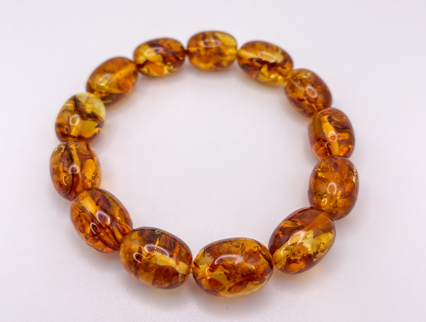 Natural Flower Amber Bracelets