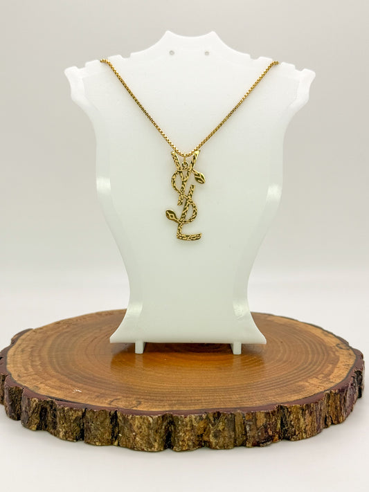YSL Designer Gold Stainless Steel Necklace