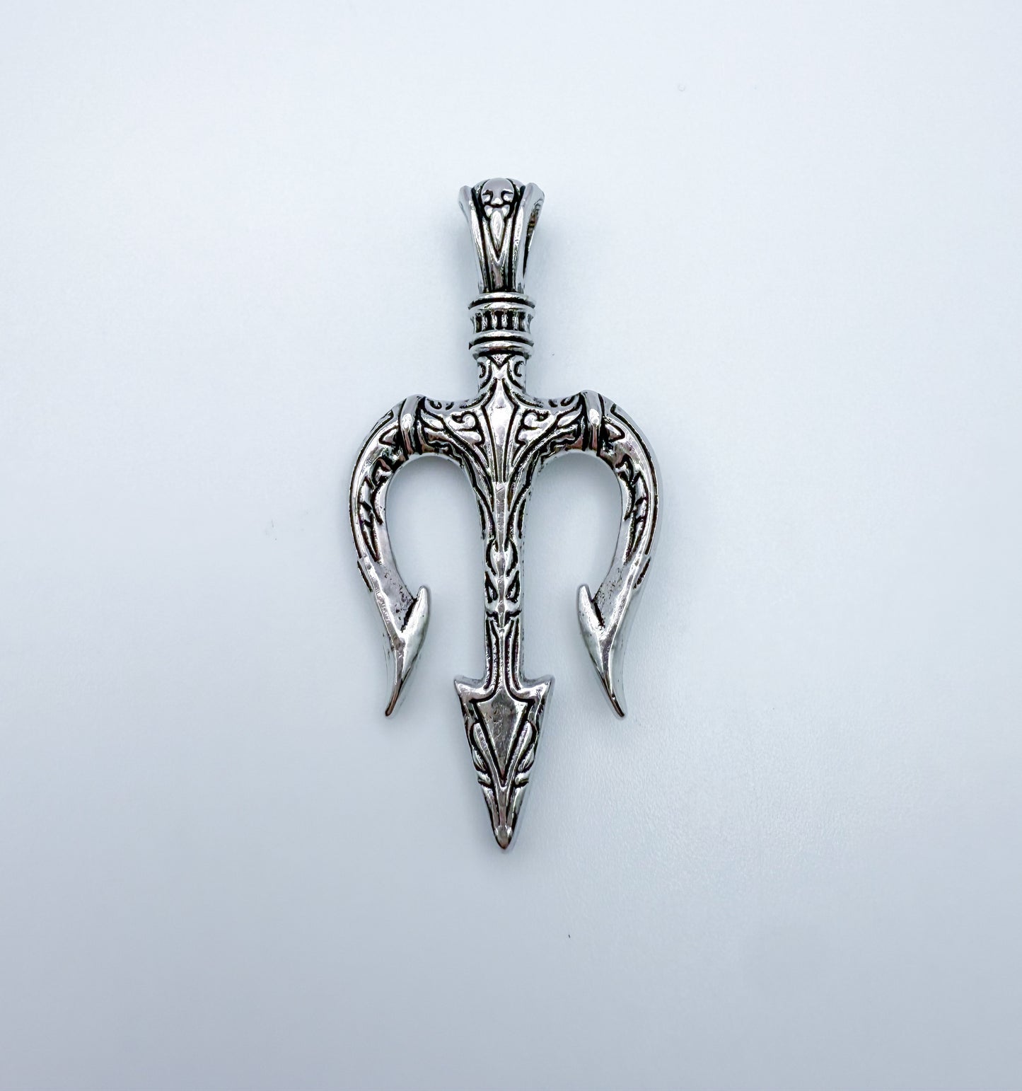 Silver Poseidon Trident Pendant