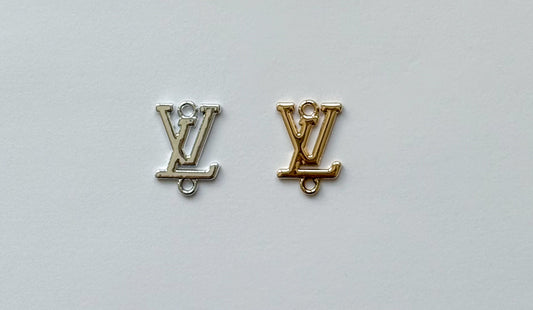 Gold & Silver LV Designer Connector DIY Charms