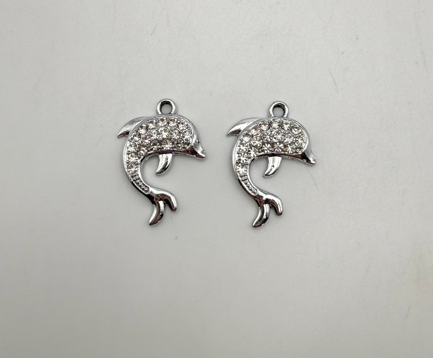 Gold Sparkly Dolphin DIY Charms