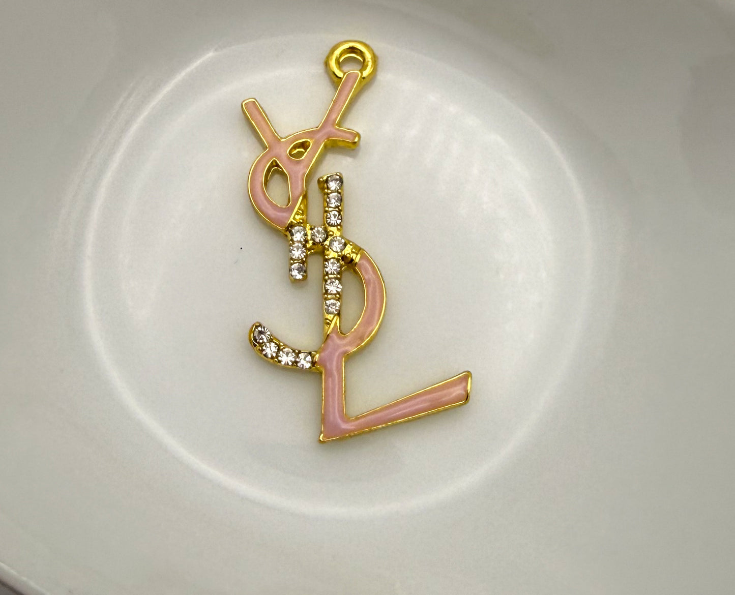 Big Size YSL Designer Colorful Enameled Metal Charm Pendants