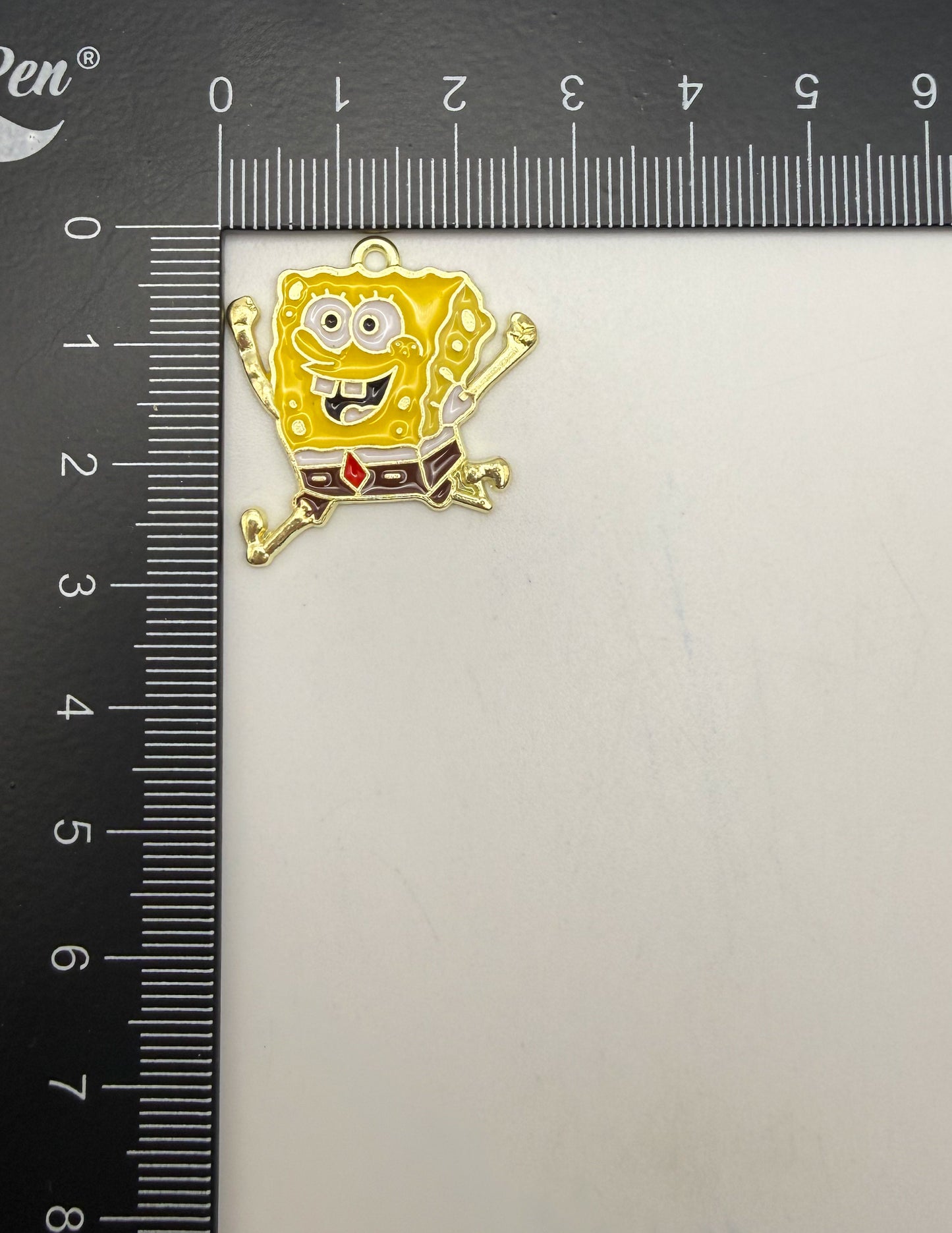 Gold Sponge Bob Metal DIY Charms