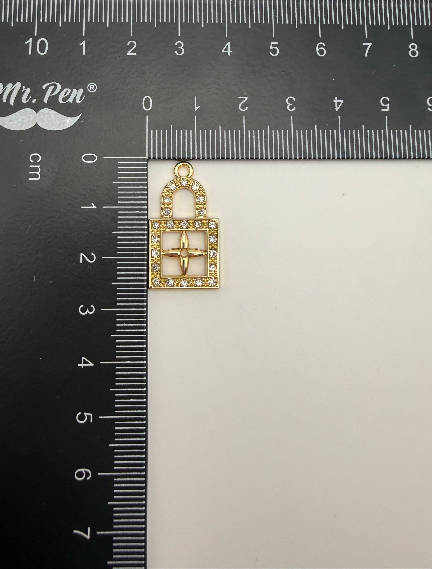 Golden LV inspired Clover Lock Metal DIY Charm