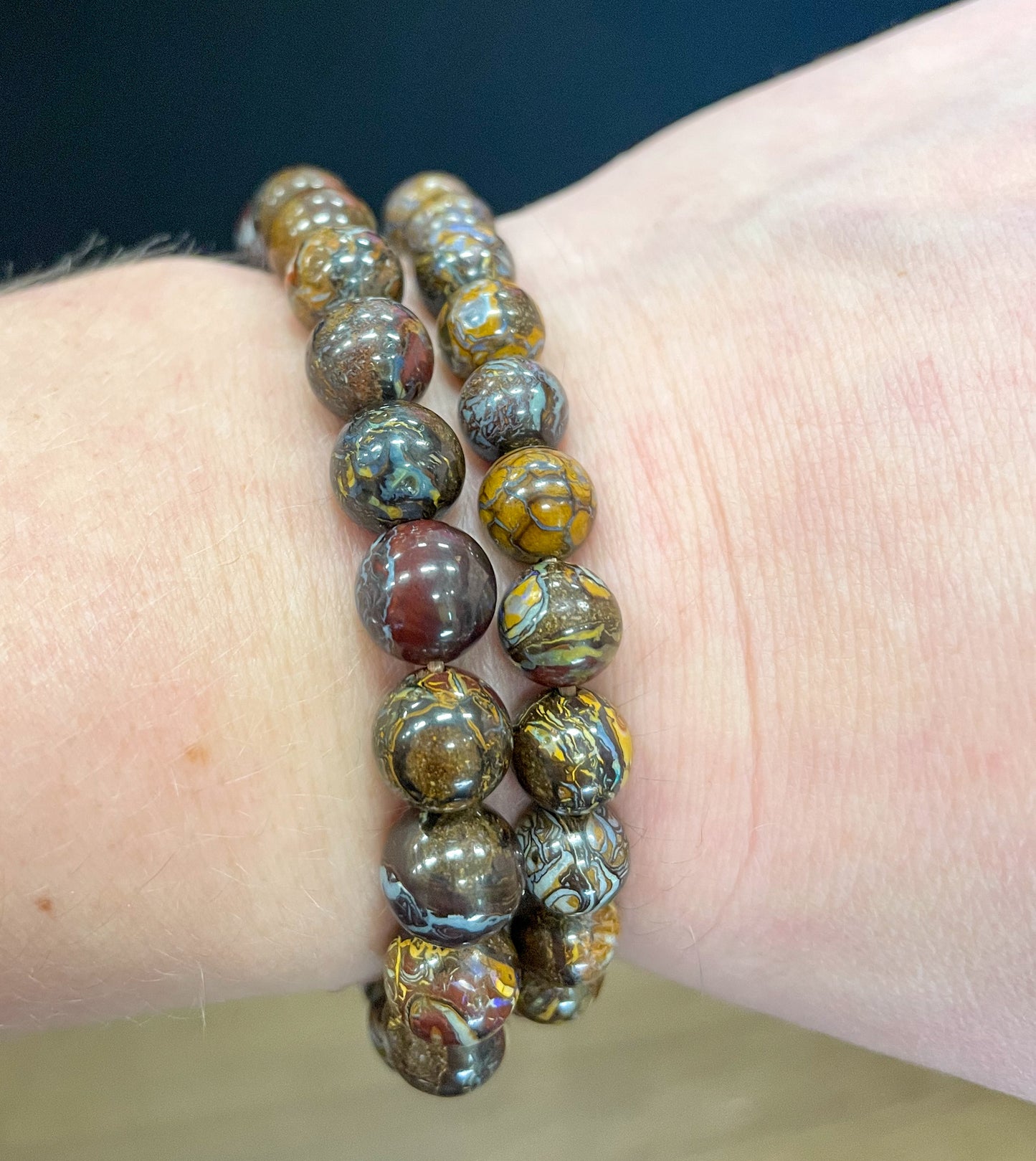 Natural Boulder & Ironstone "Matrix" Opal Bracelets