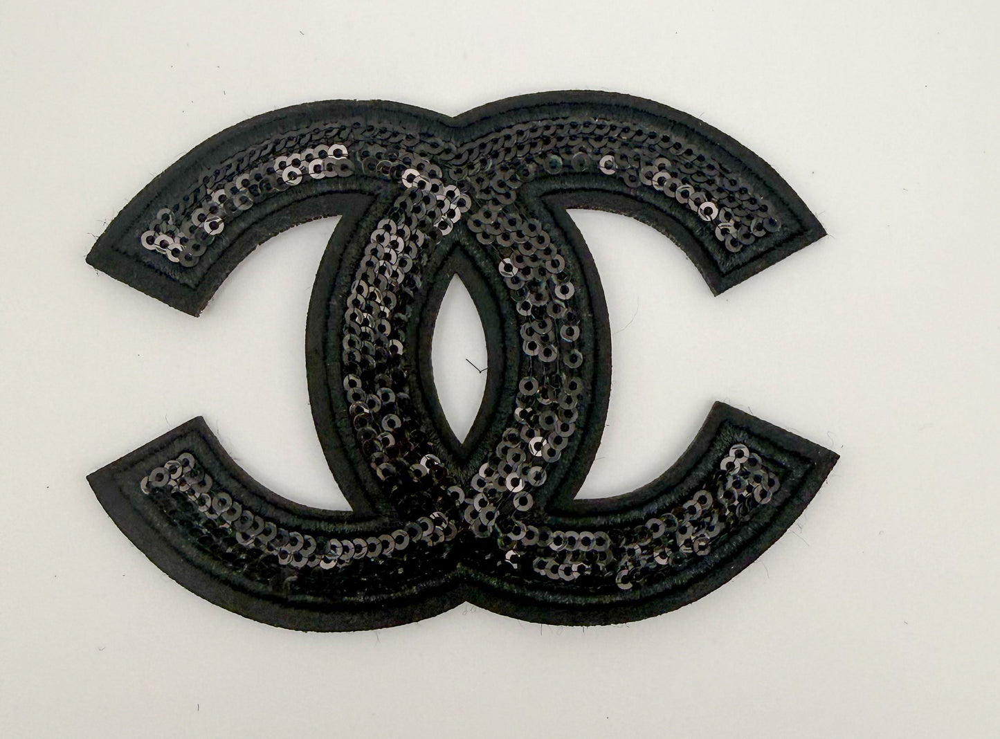 Medium Sized Black & White CC Designer Fabric DIY Glue On Sew on