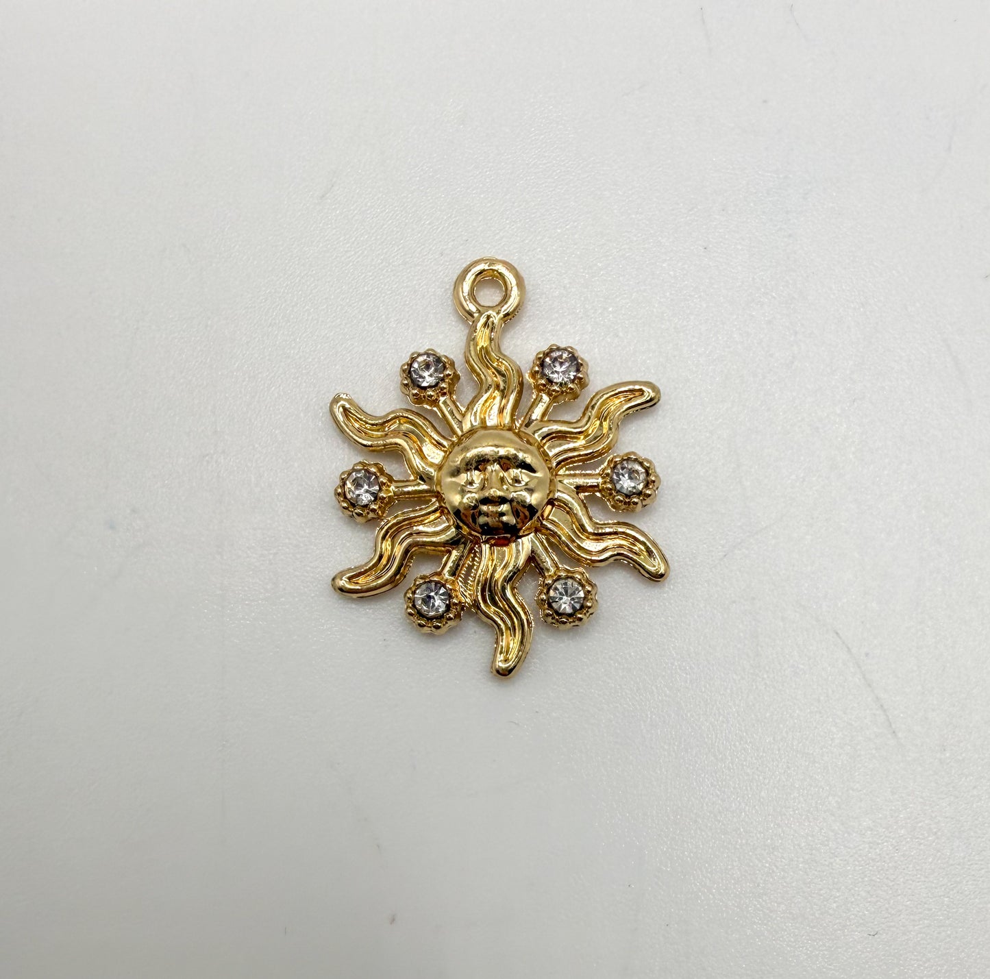 Gold Face of the Sun DIY Metal Charms