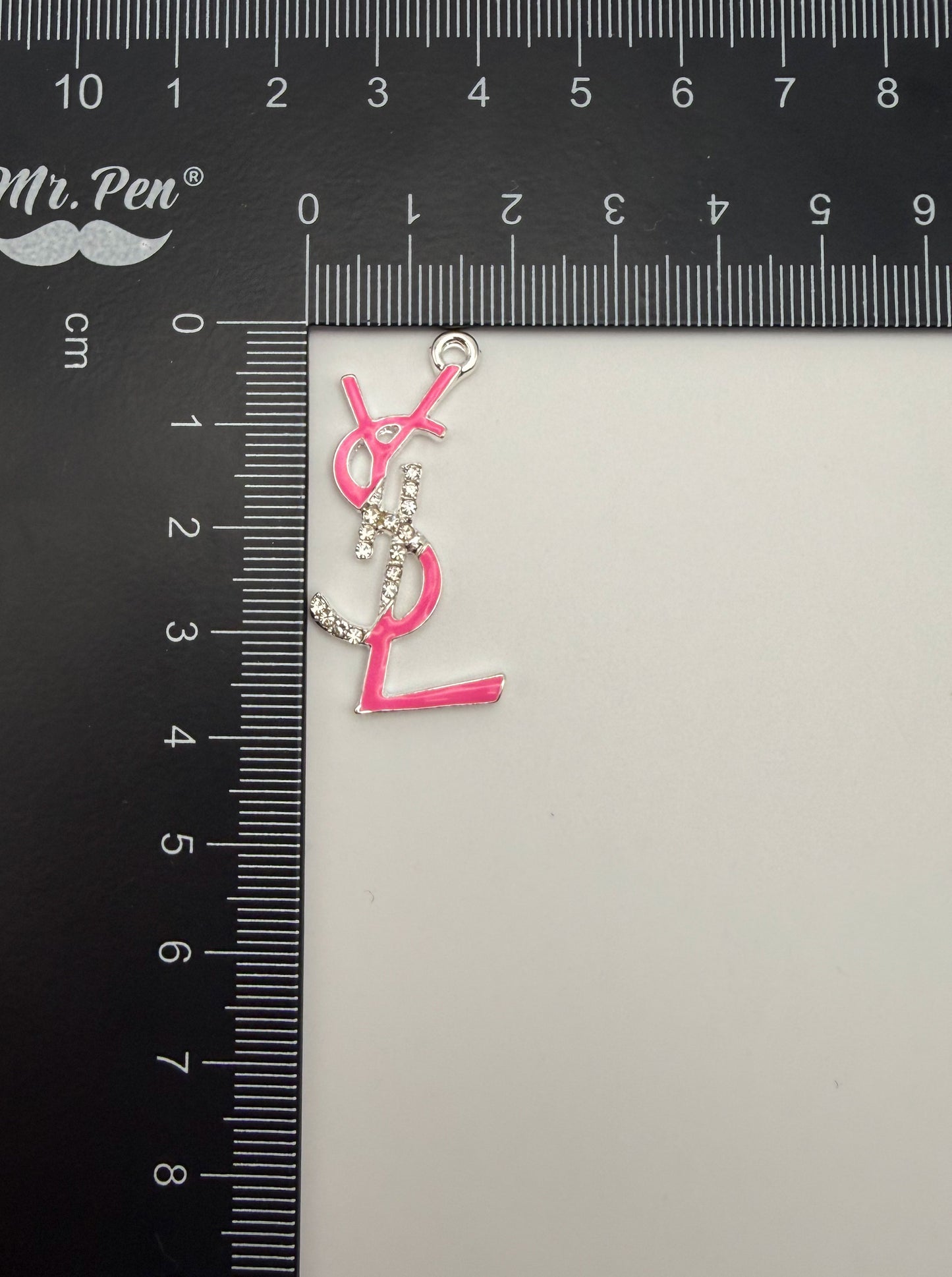 Big Size YSL Designer Colorful Enameled Metal Charm Pendants