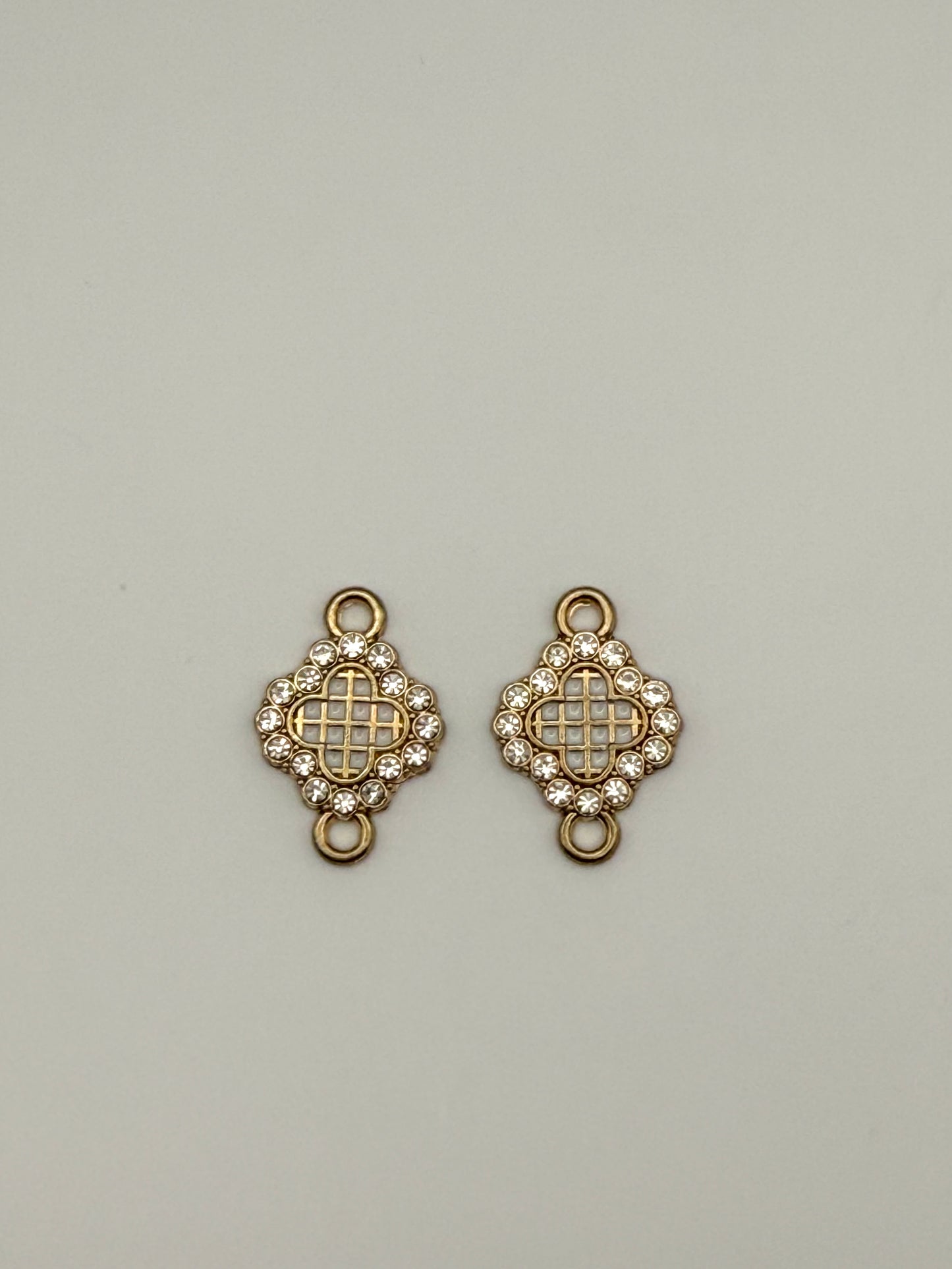 Gold Clover Metal Charm Connector
