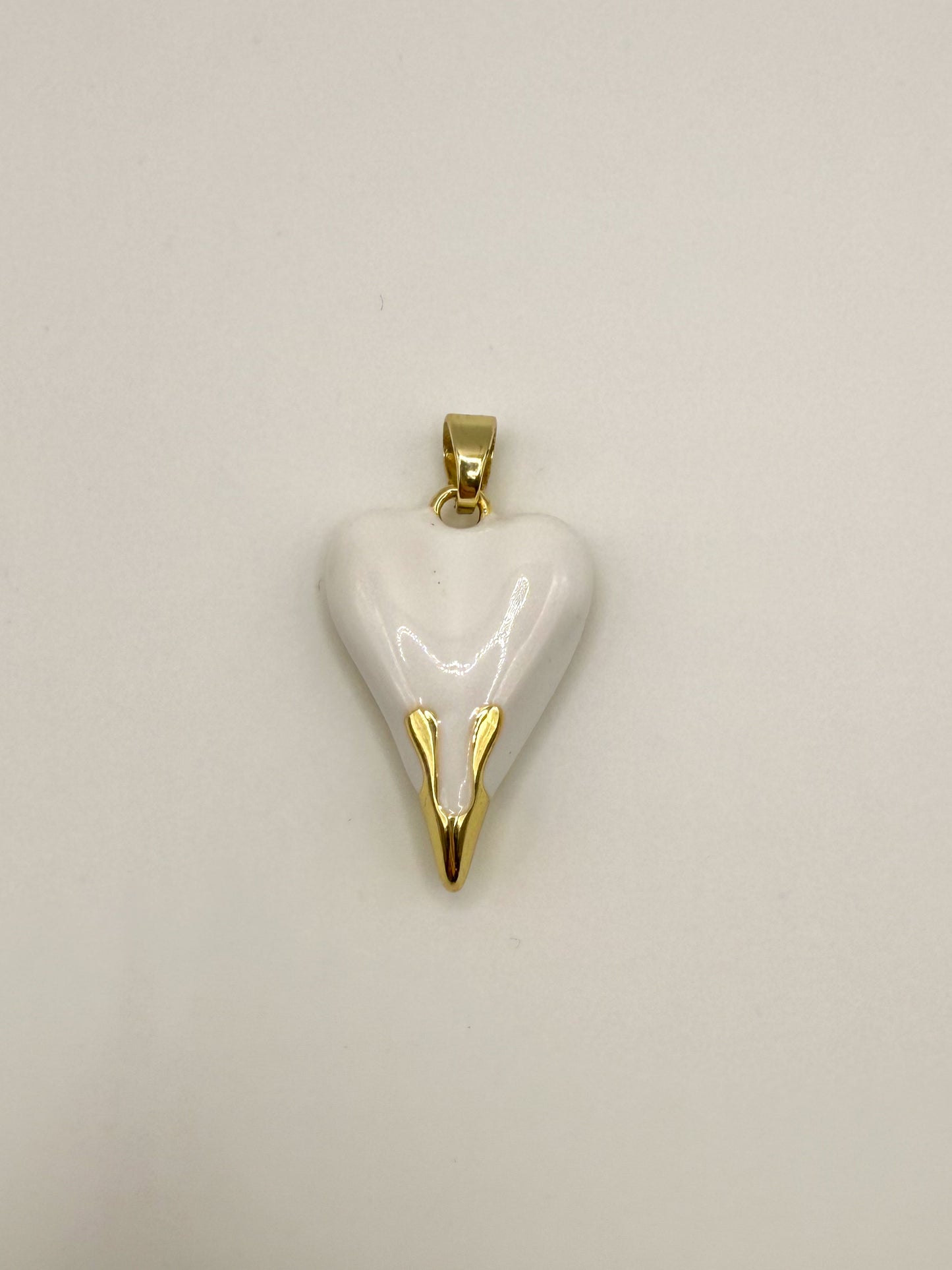 Gold Dripping Heart Gold Metal Pendant