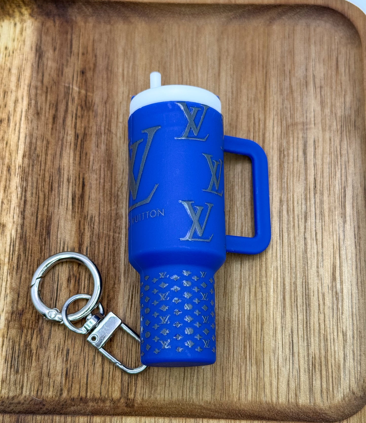 Designer Lipstick Holder Tumbler Cup Key Chain- LV, CC