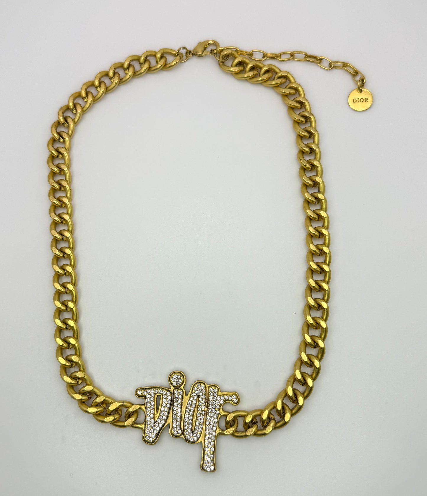 Gold DIOR Designer Pendant Cuban Necklaces