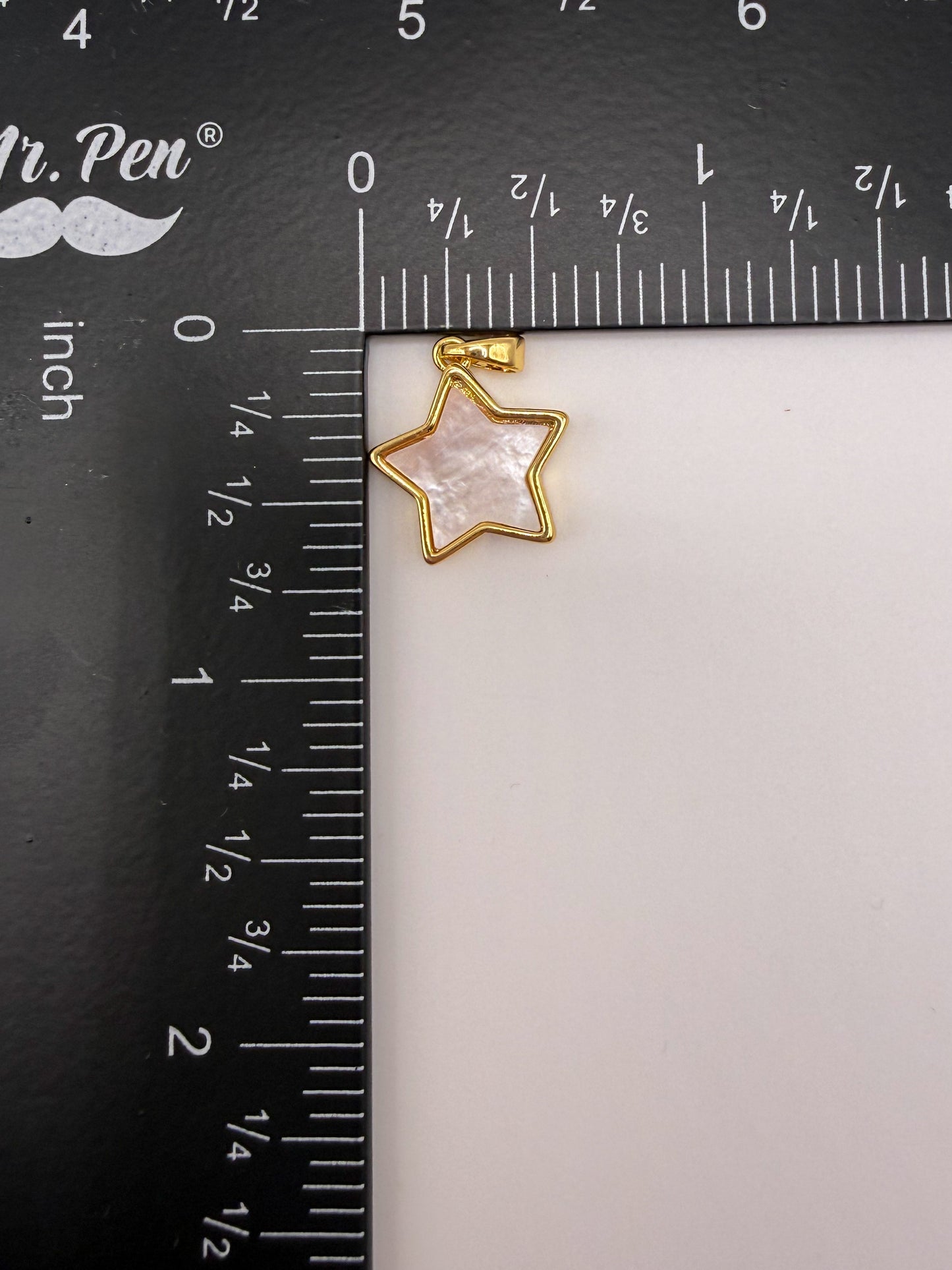 Mother of Pearl Shell Moon & Star Charm Pendants