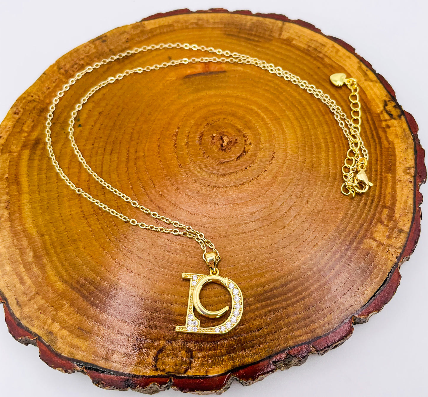 16k Gold Filled CD Brand Pendant Necklace