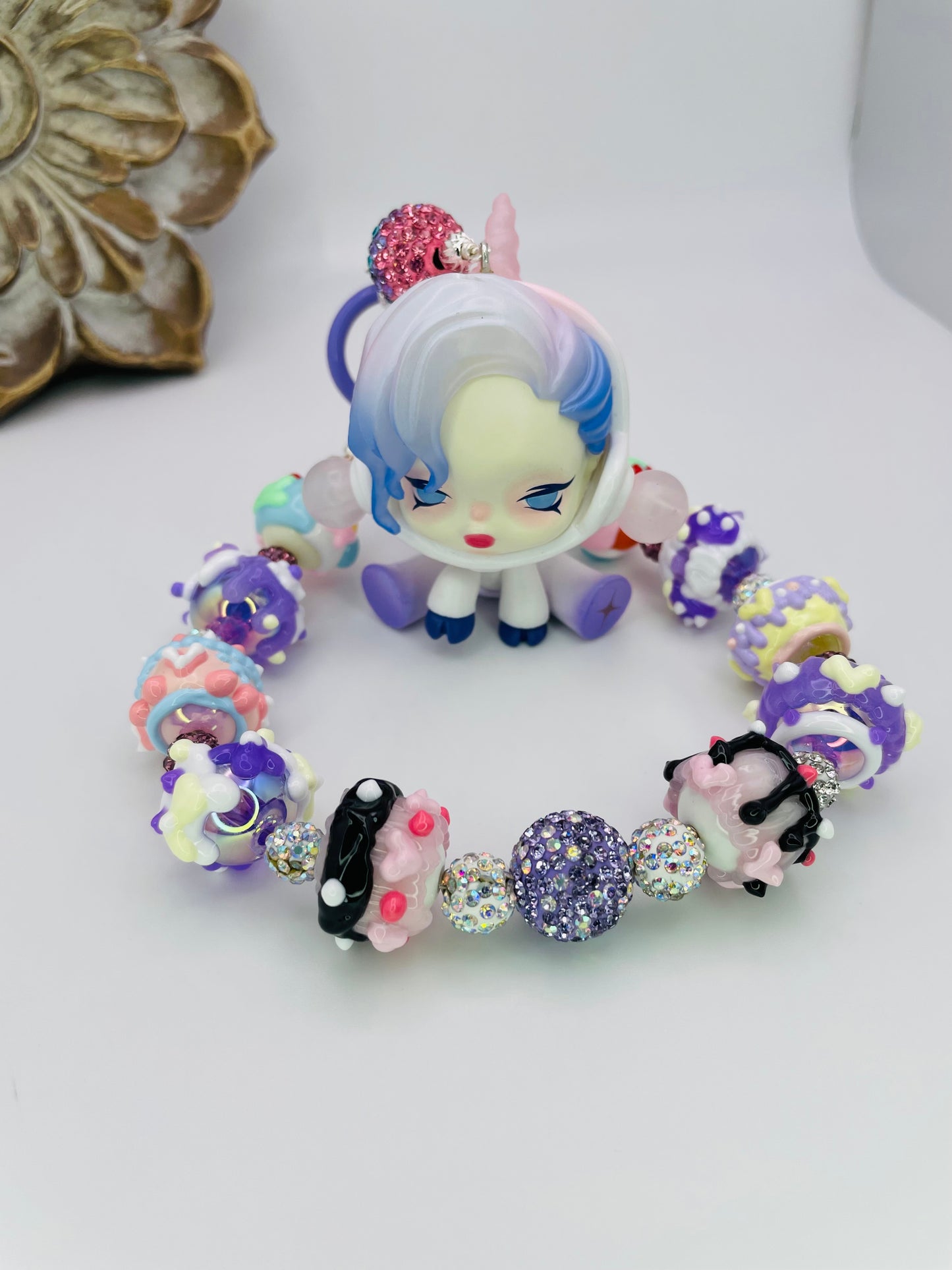 Pop Mart’s Skull Panda Unicorn Keychain Bag Charm