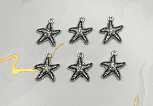 Silver Starfish DIY Metal Charms