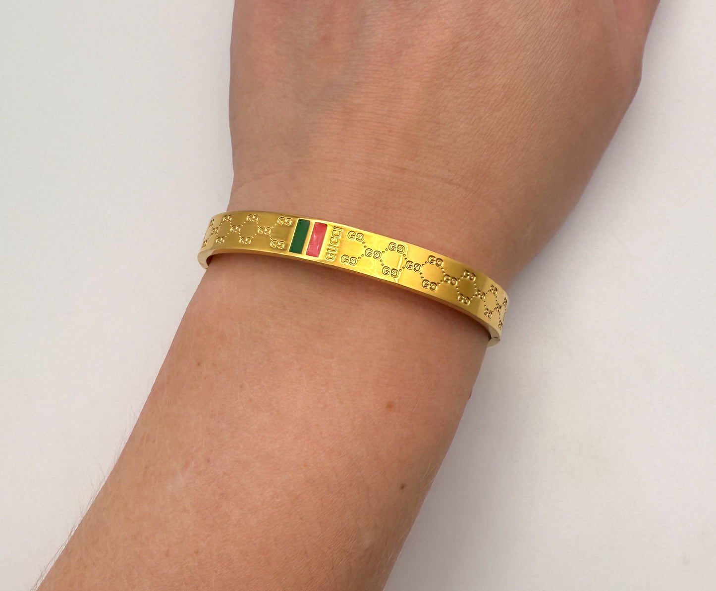 Gold Gucci Designer Bangle Bracelet