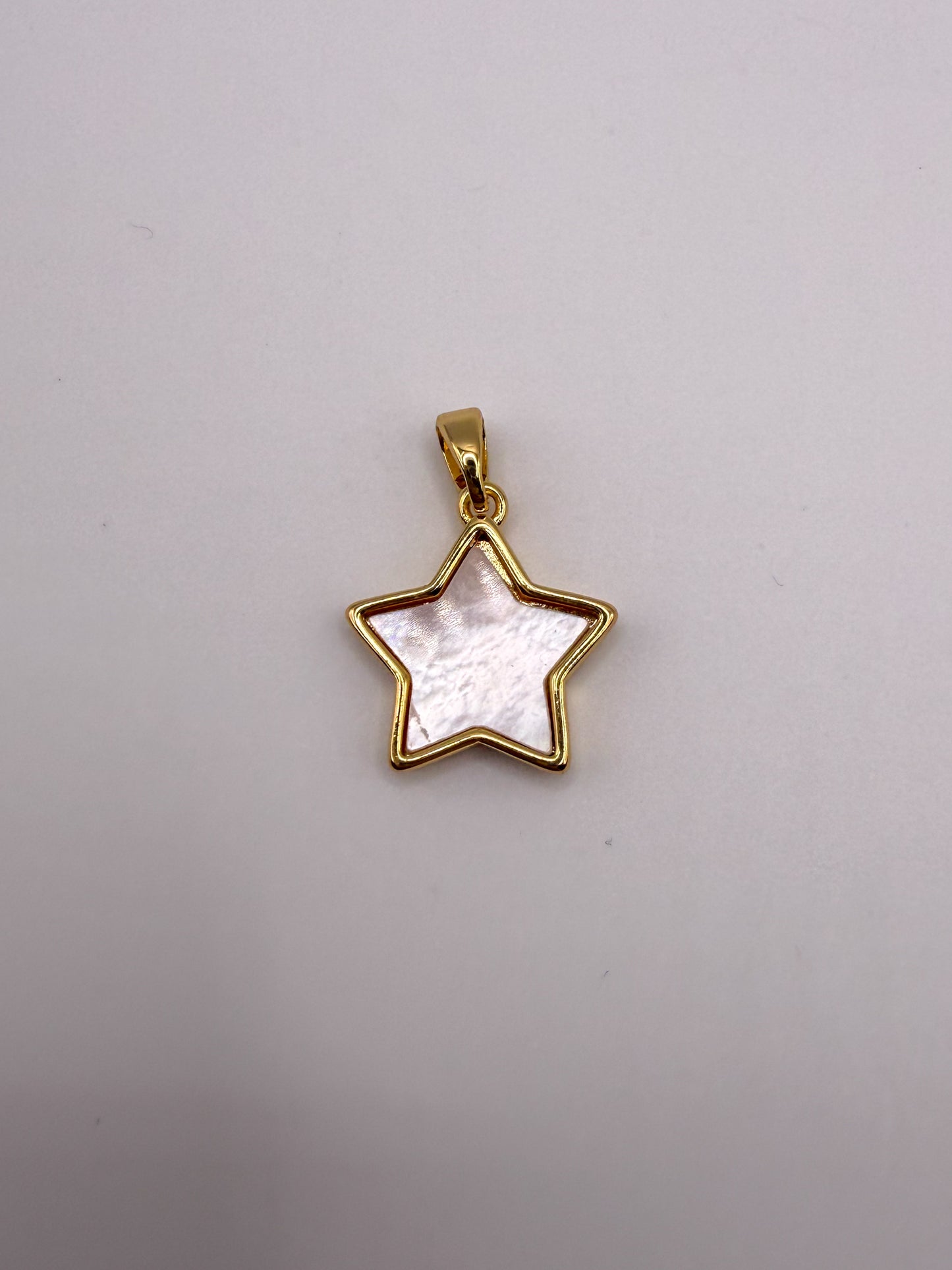 Mother of Pearl Shell Moon & Star Charm Pendants