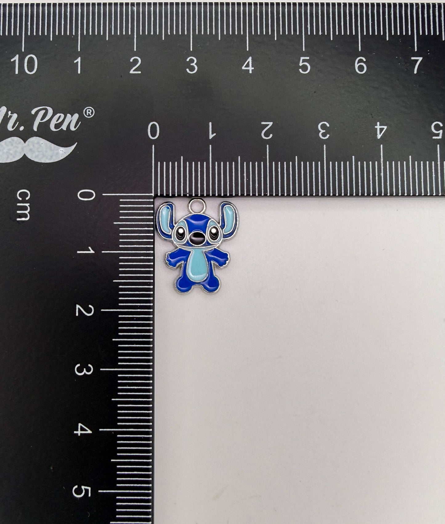 Silver Blue Stitch & Pink Angel DIY Metal Charms