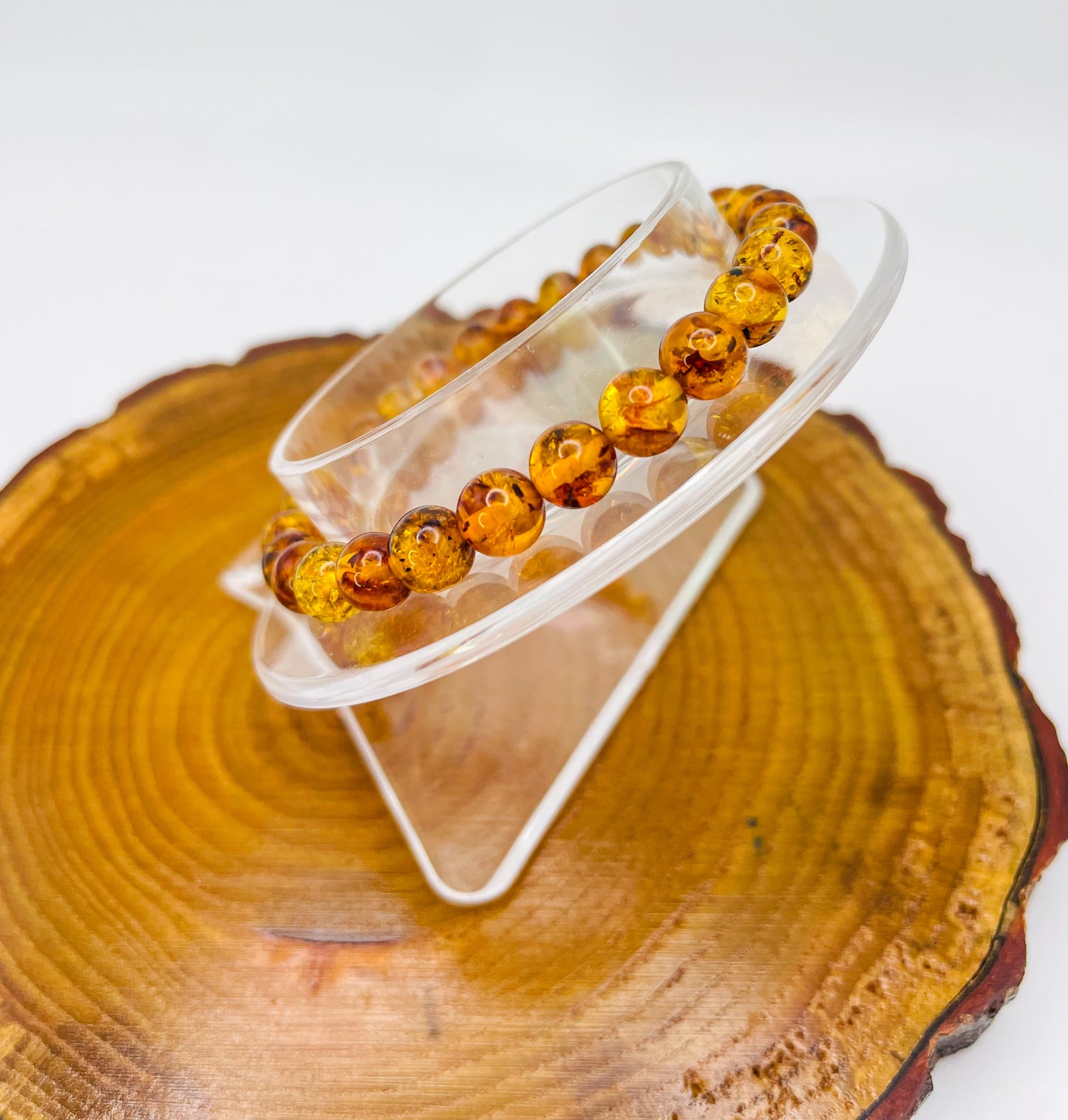 Natural Flower Amber Bracelets