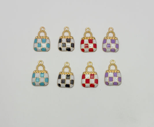 Gold Colorful Purse Bag DIY Charms