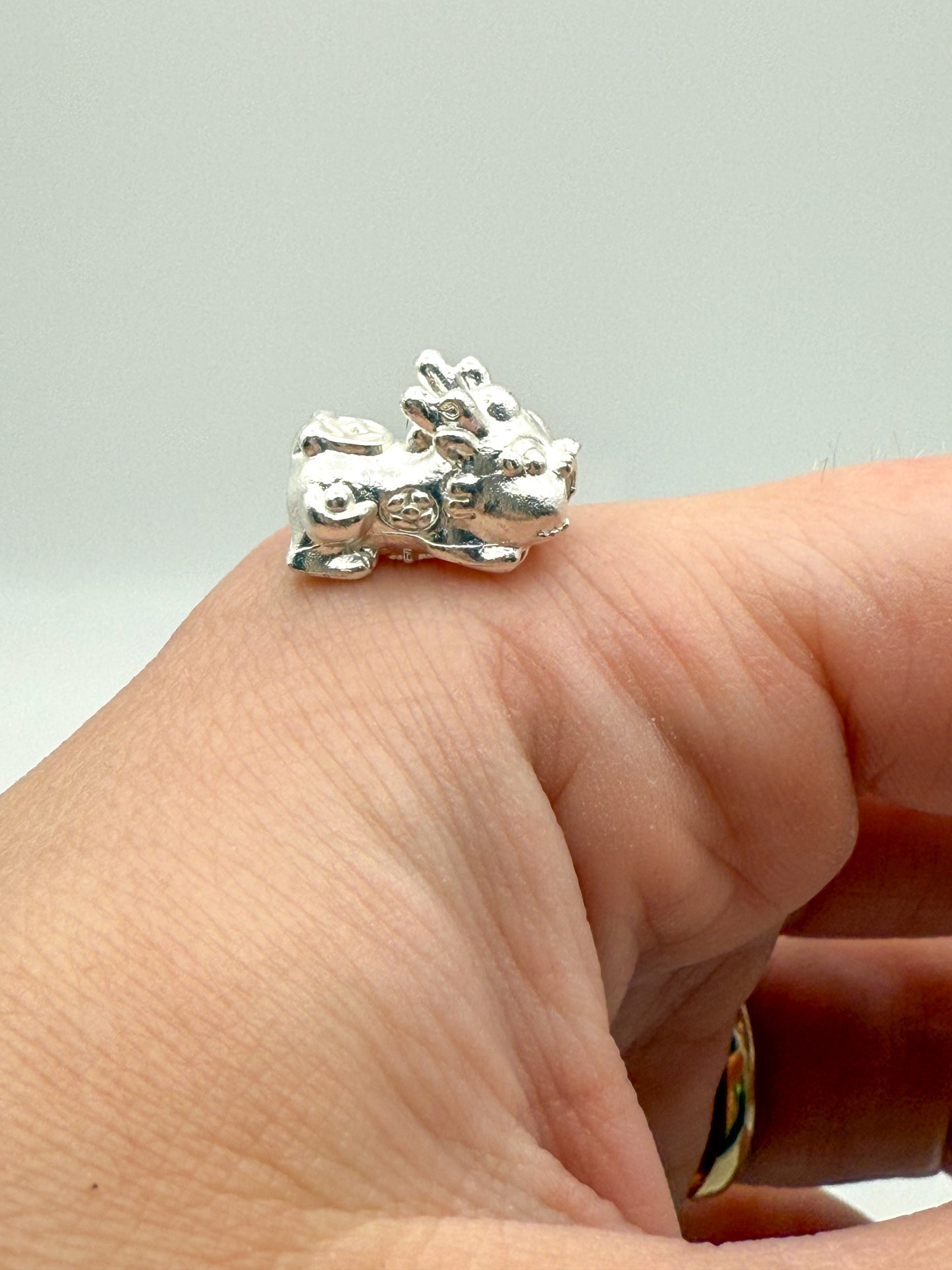 Gold & Silver Pixiu Spacer Charm 3D Bead