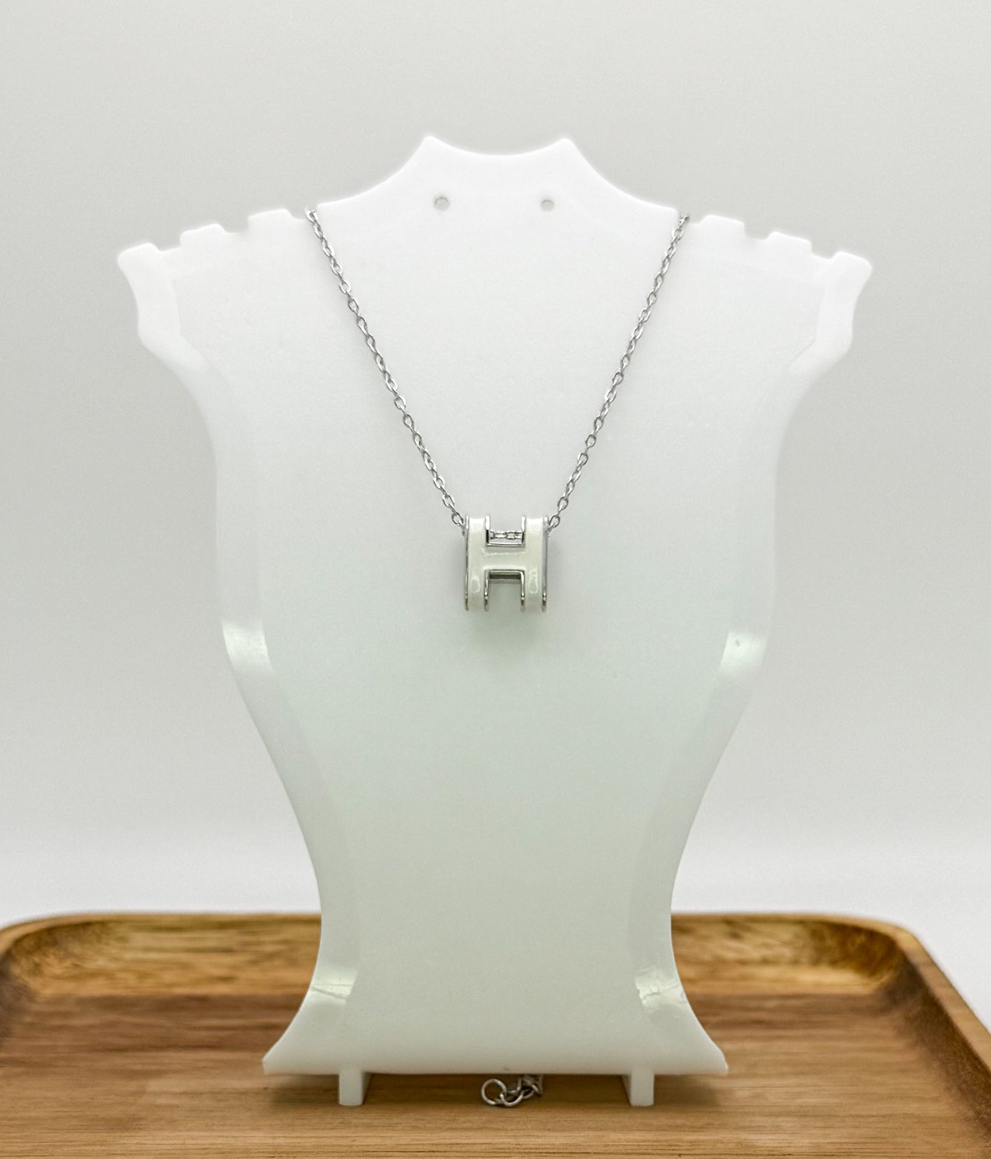 Silver Hermes Designer Necklace