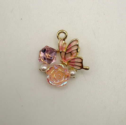 Gold Butterfly Land Metal DIY Charms