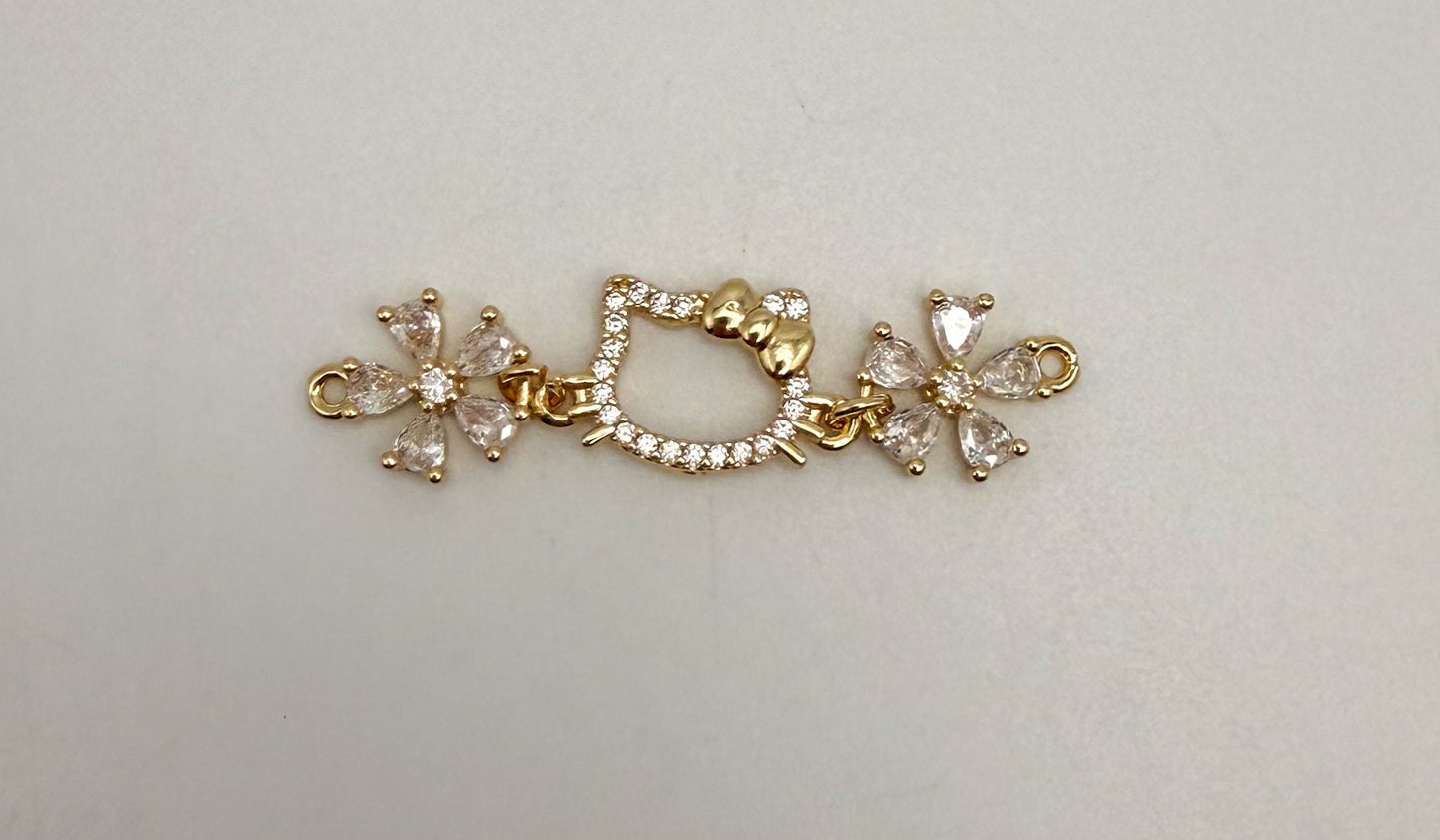 HK Kitty Head Bling Connector Charms
