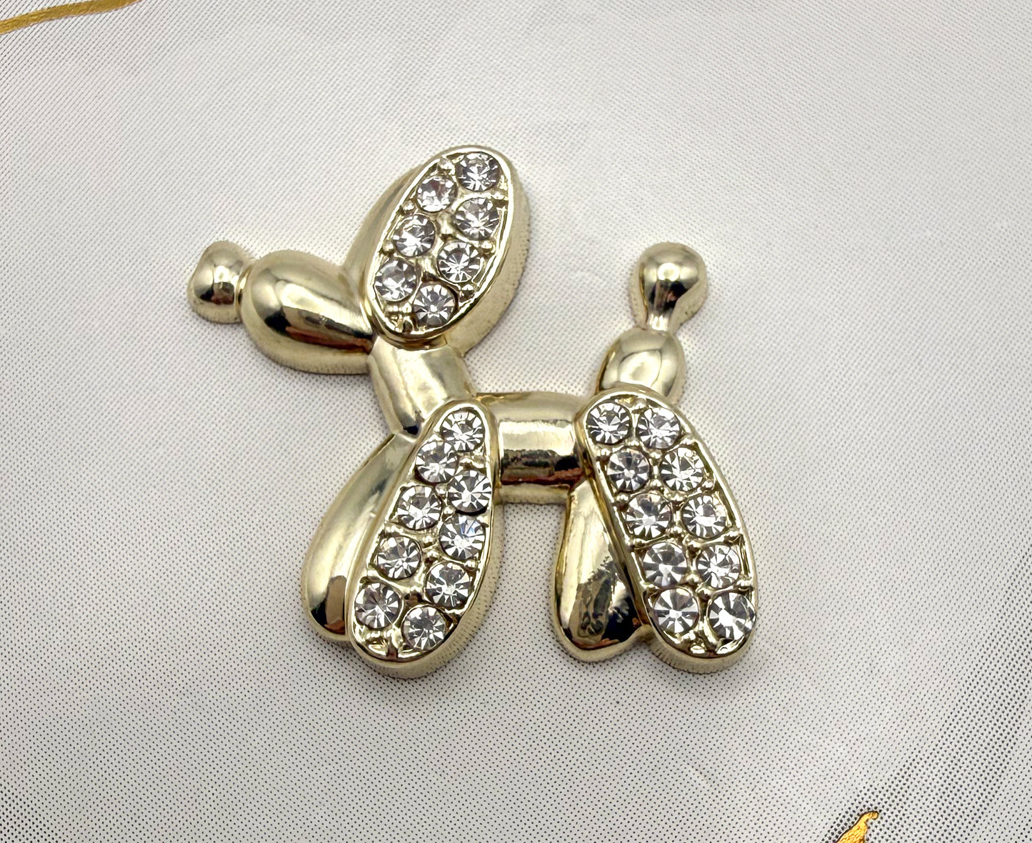 Gold & Silver Balloon Dog Metal DIY Charms