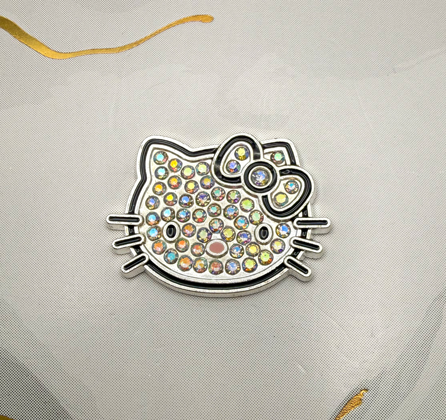 Silver Hello Kitty Head Metal DIY Charm