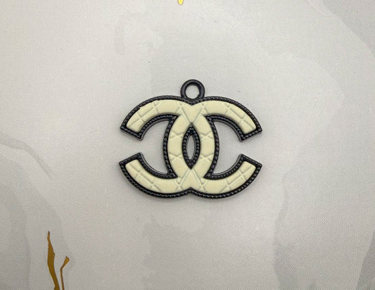 High Quality Black & White CC Designer Charm Pendant