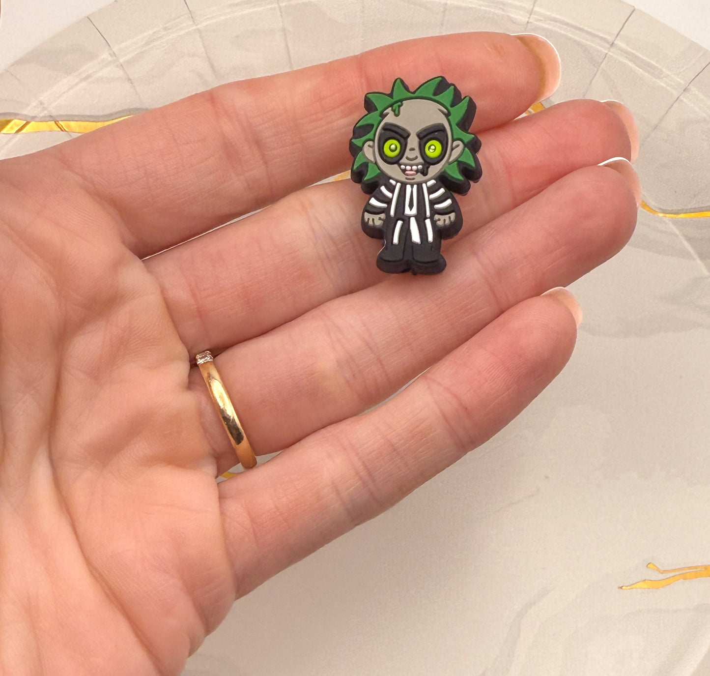 Beetlejuice & Baby Yoda Silicone DIY Focal Pen Beads