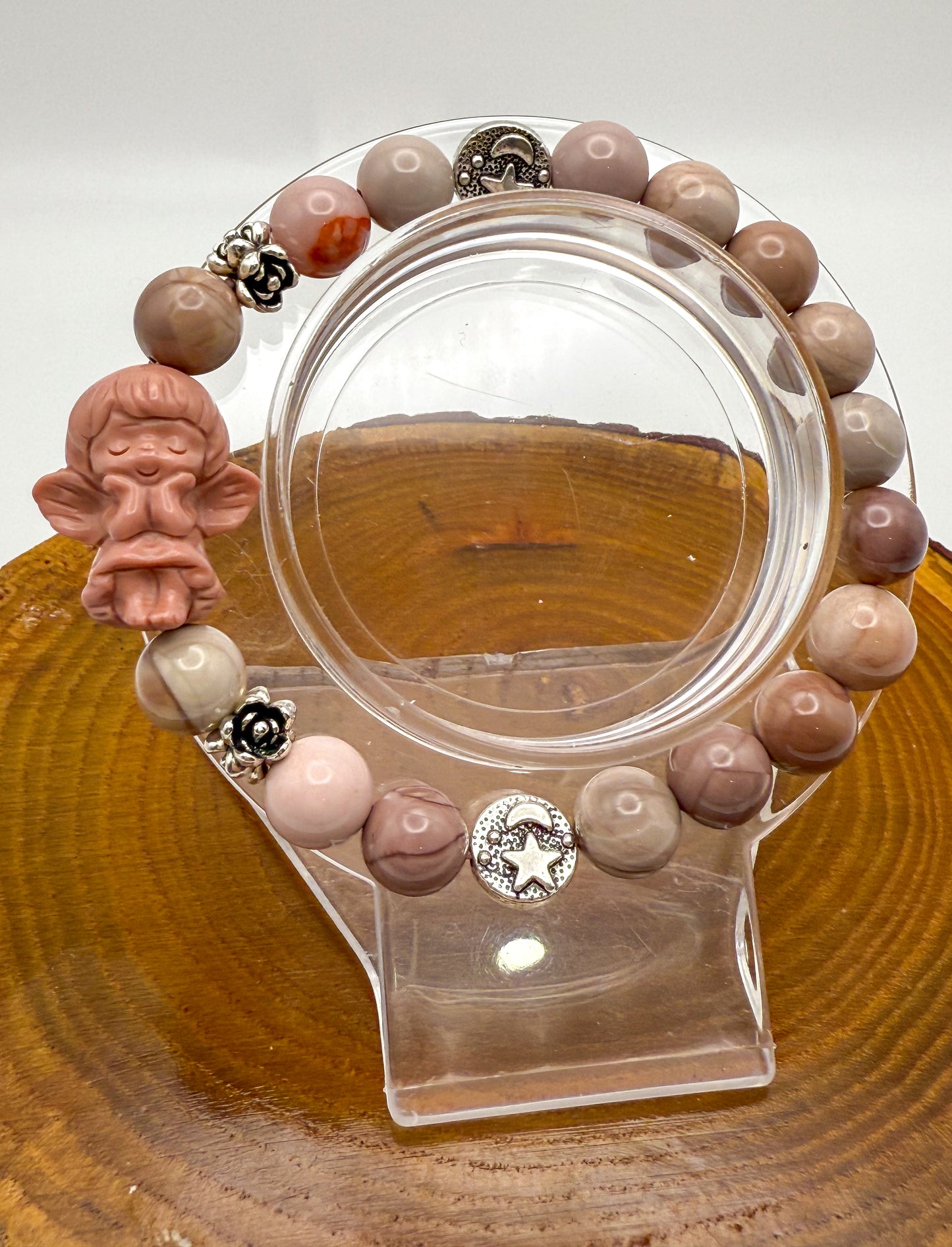 Natural Alashan Agate Angel Bracelets- 2 Different Styles