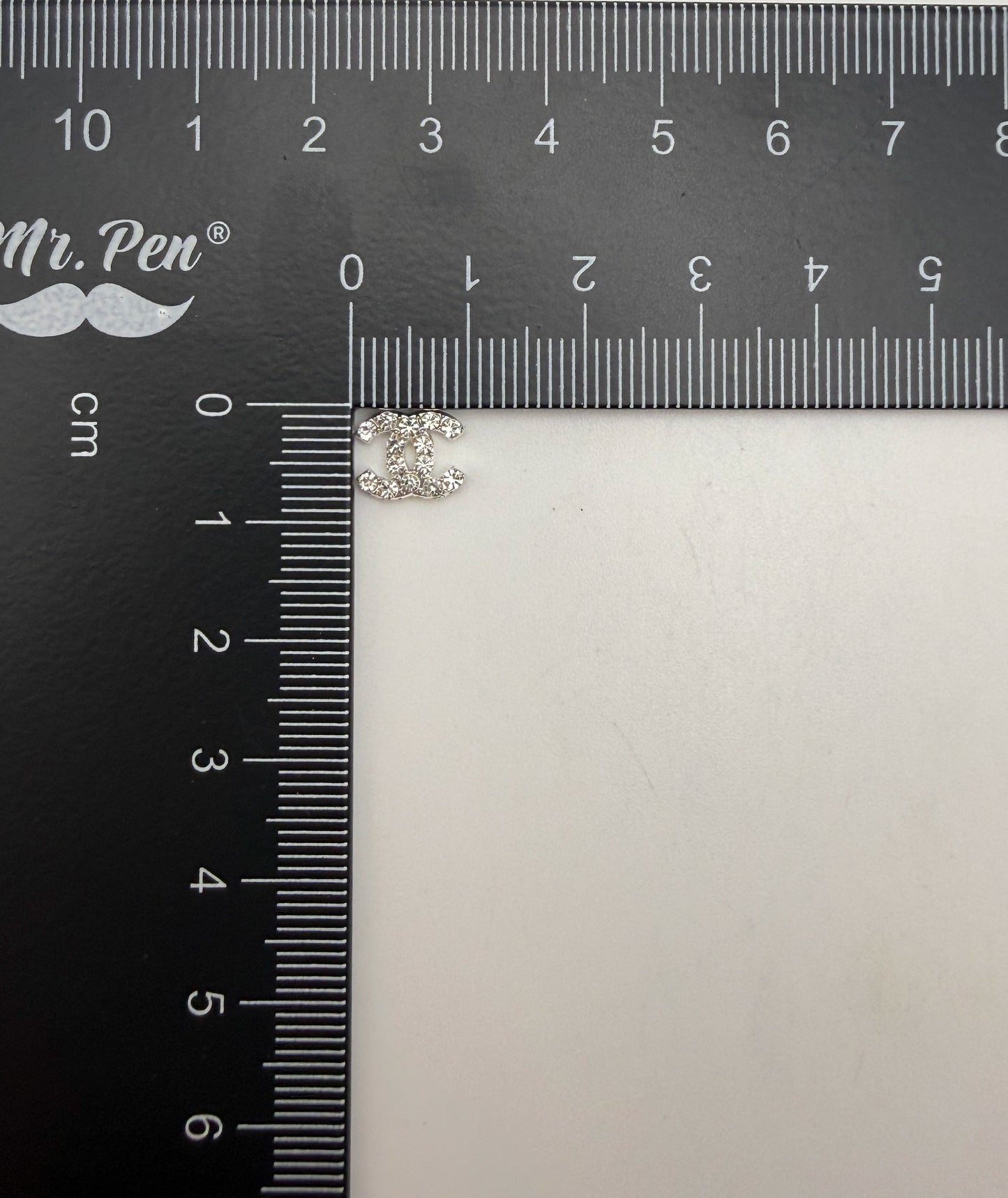 Mini Bling Silver & Gold Flat Back LV & CC Designer DIY Nail Charms