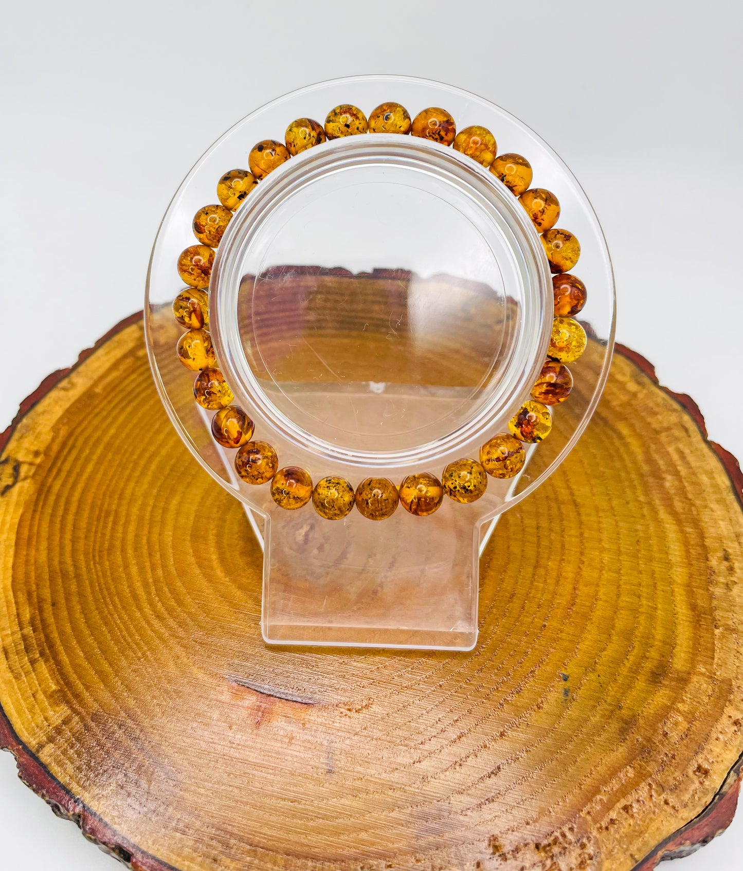 Natural Flower Amber Bracelets