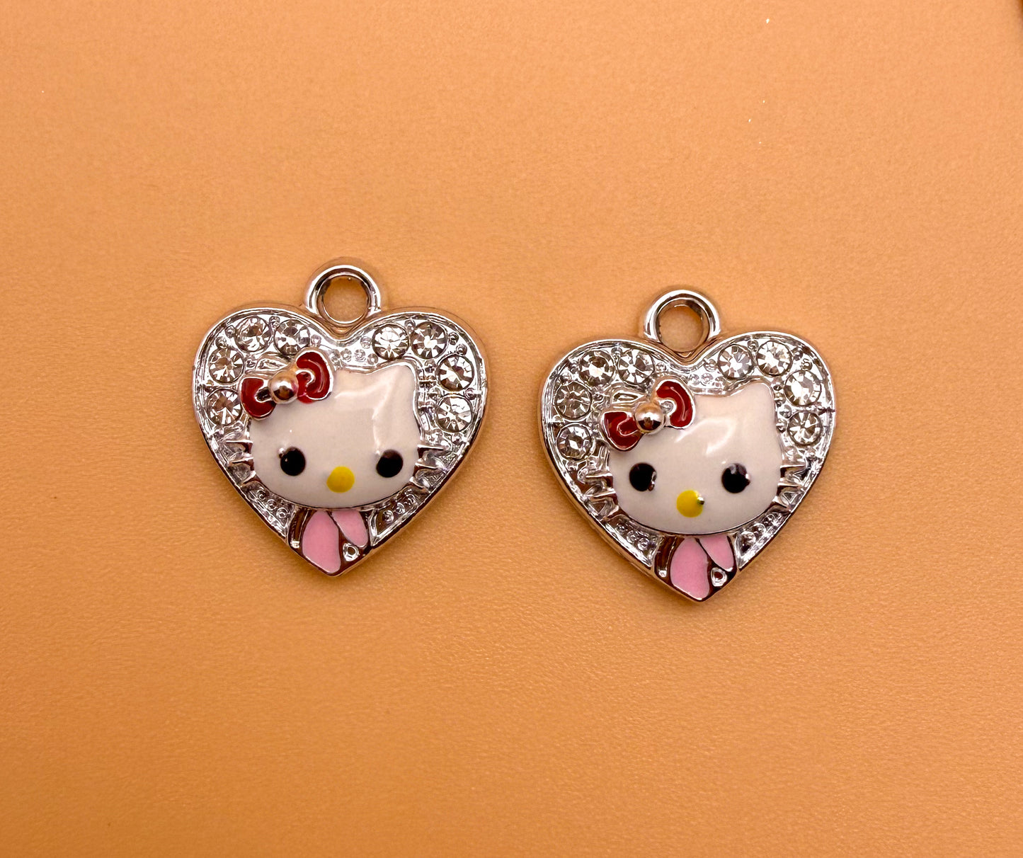 Variety of Gold & Silver Hello Kitty Metal Charms