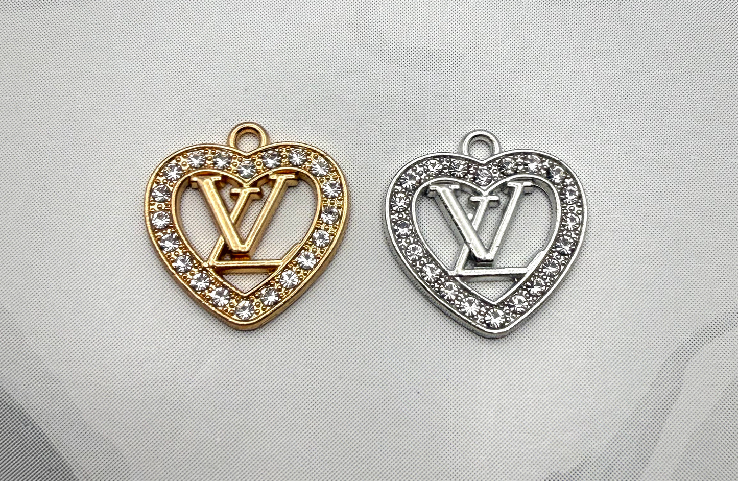 SPECIAL: LV Heart Shaped Metal DIY Charms