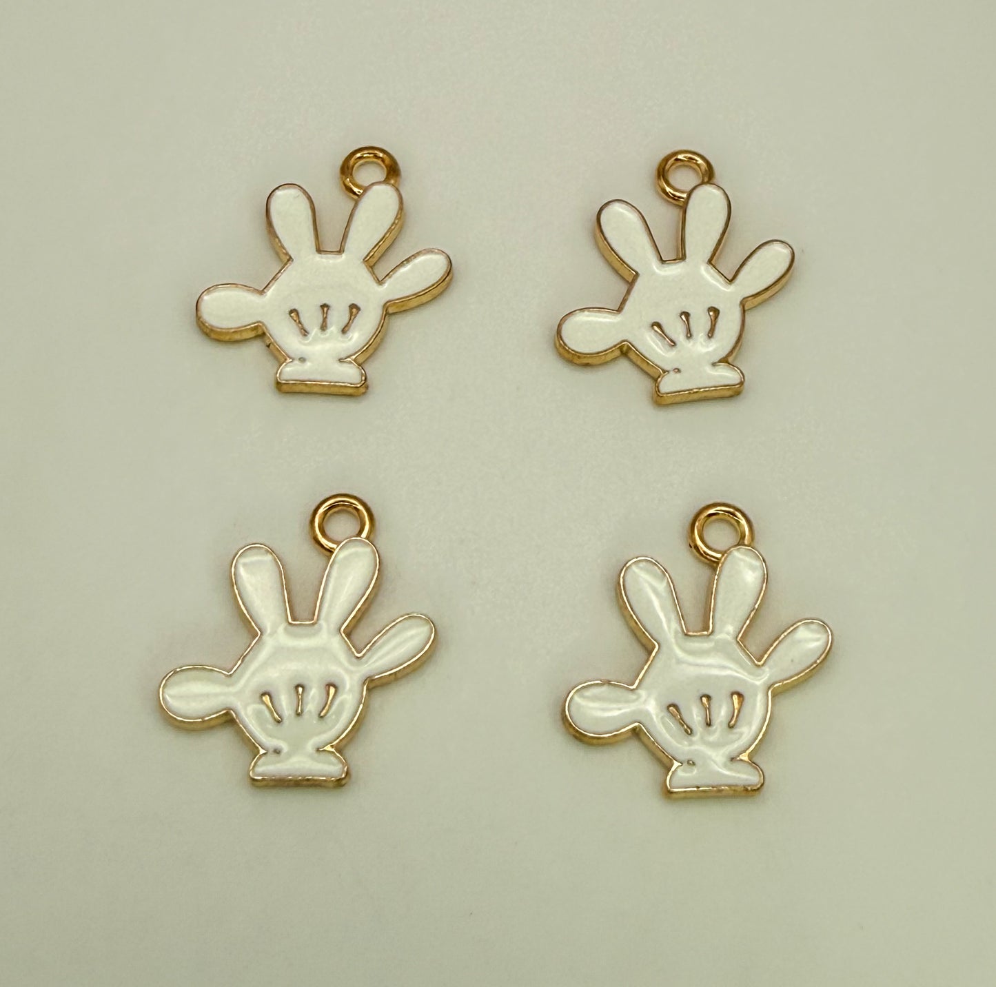 Mickey Head & Mickey Hand DIY Gold Metal Charms