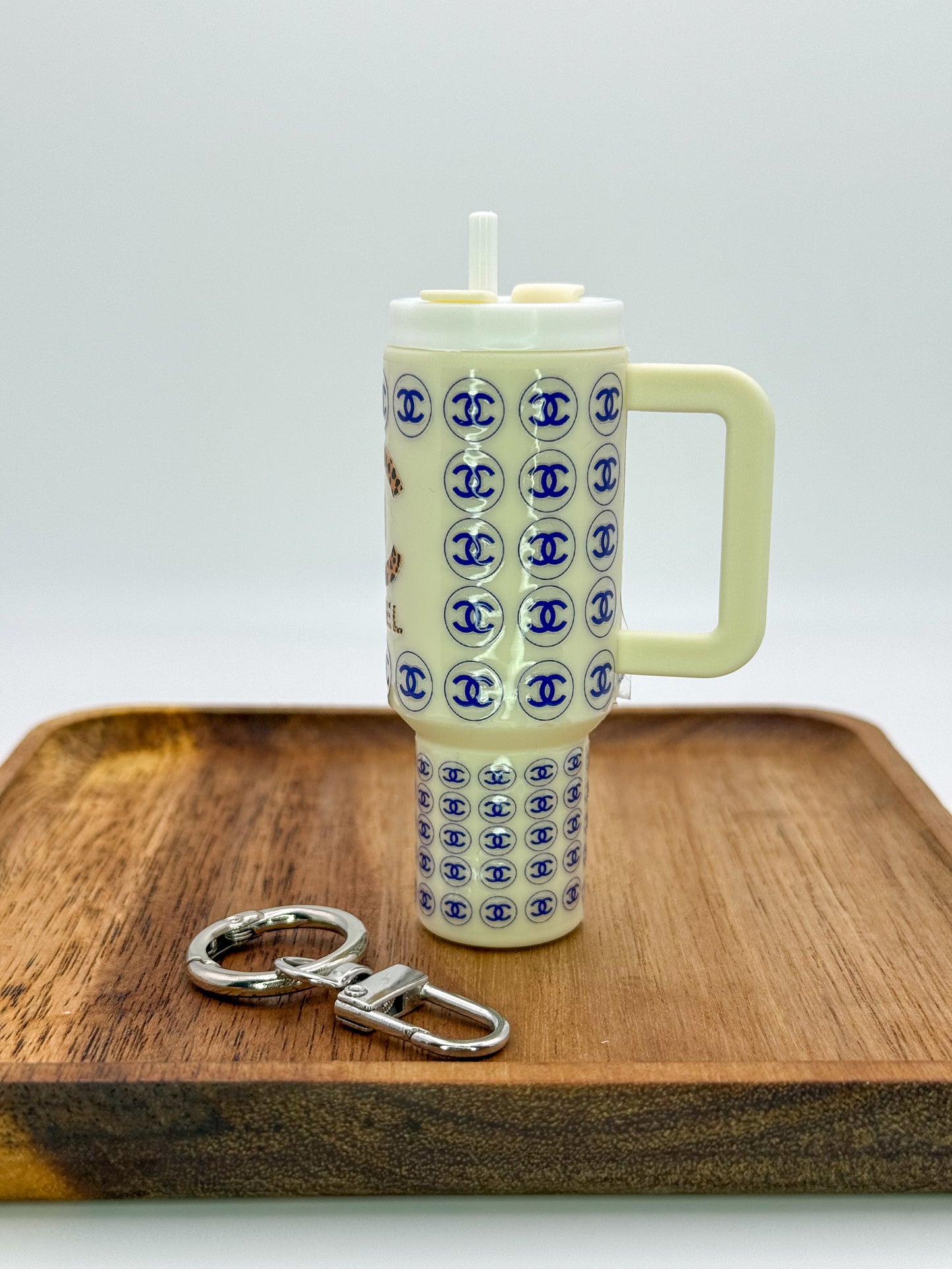 Designer Lipstick Holder Tumbler Cup Key Chain- LV, CC