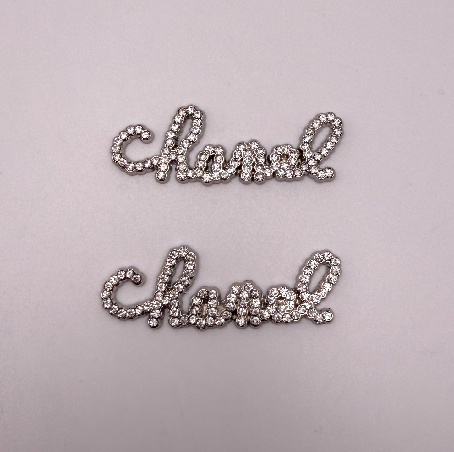 Bling CC Name Plate Metal DIY Charms