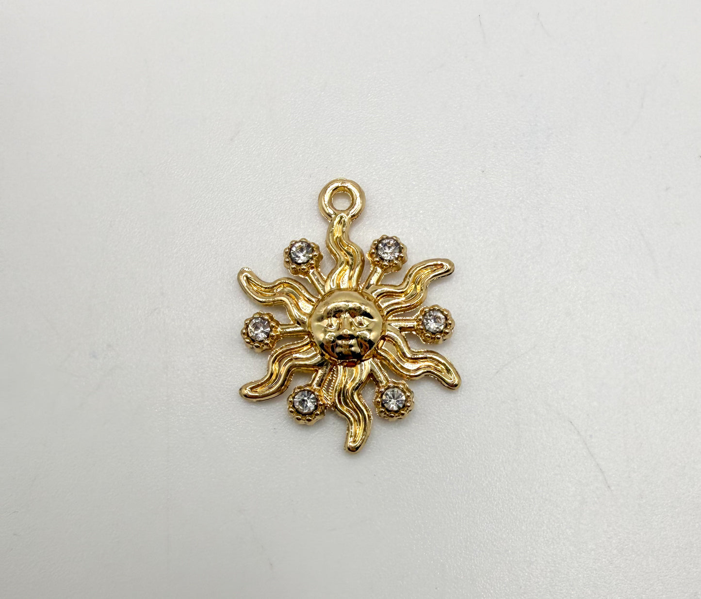 Gold Face of the Sun DIY Metal Charms