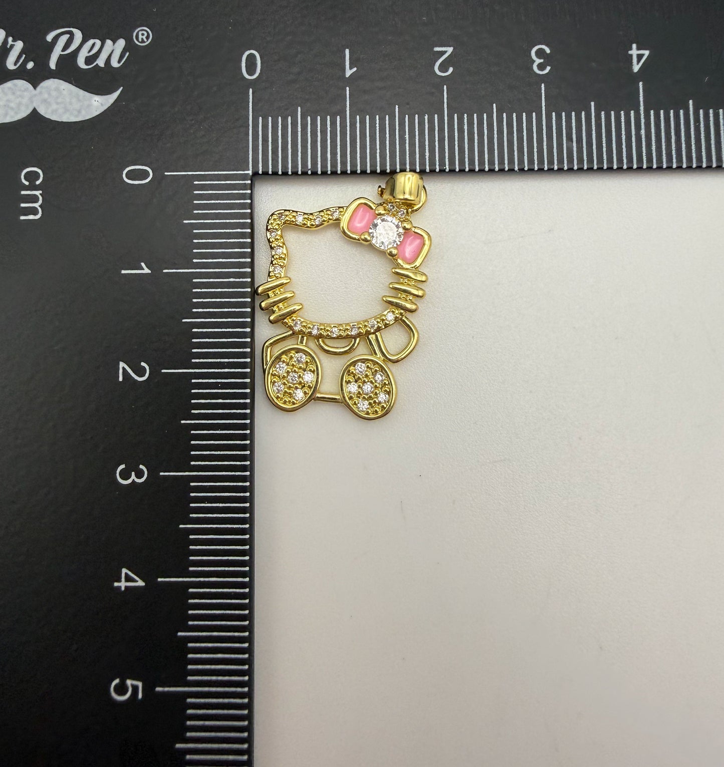 High Quality Hello Kitty Gold Pendant with zircon gems