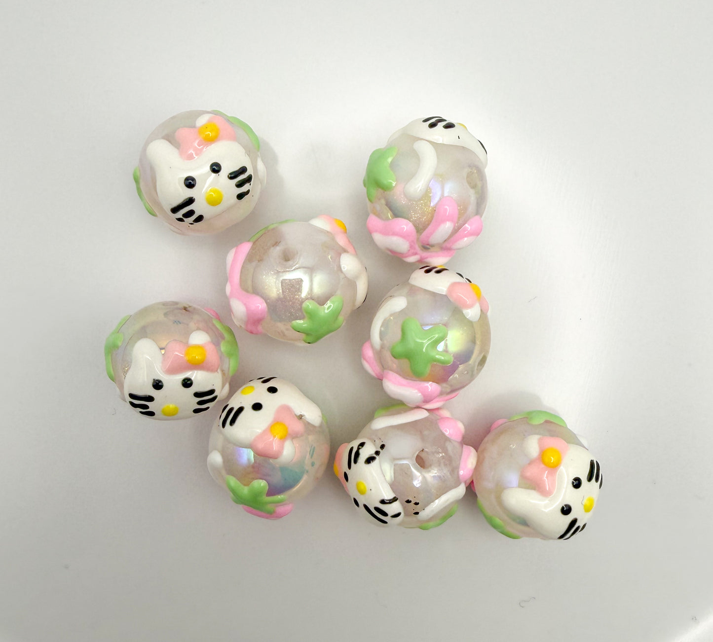 Hand Paint Hell Kitty DIY Pen Beads