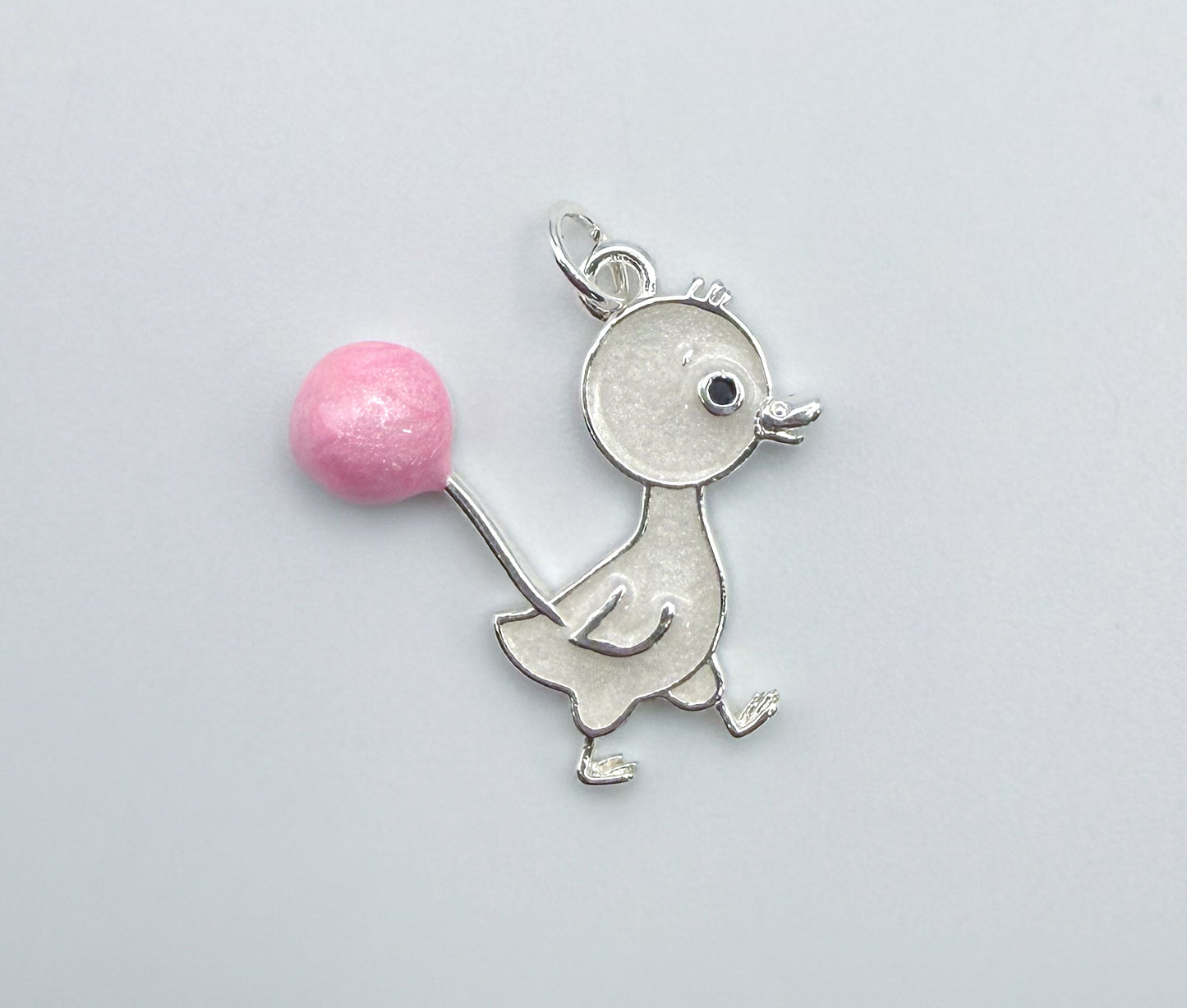 Little Duckie with a Balloon Metal Charms