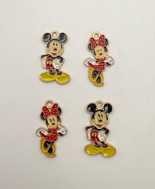 Boy & Girl Mouse Gold Charms
