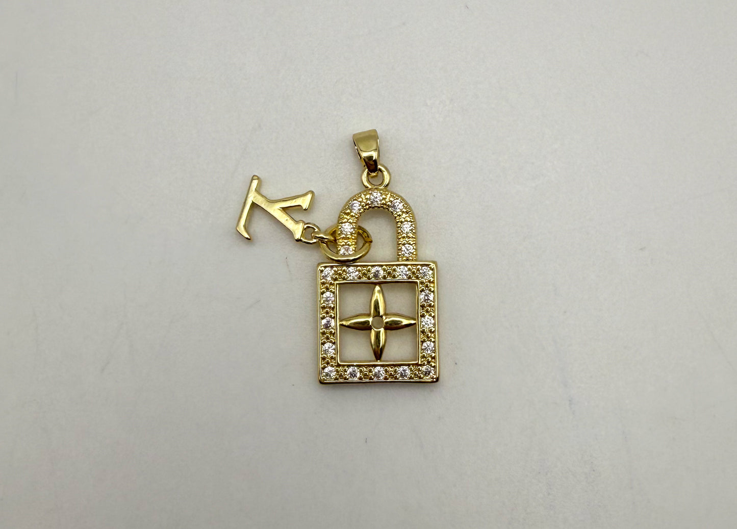 LV Bling Lock Silver & Gold Pendants