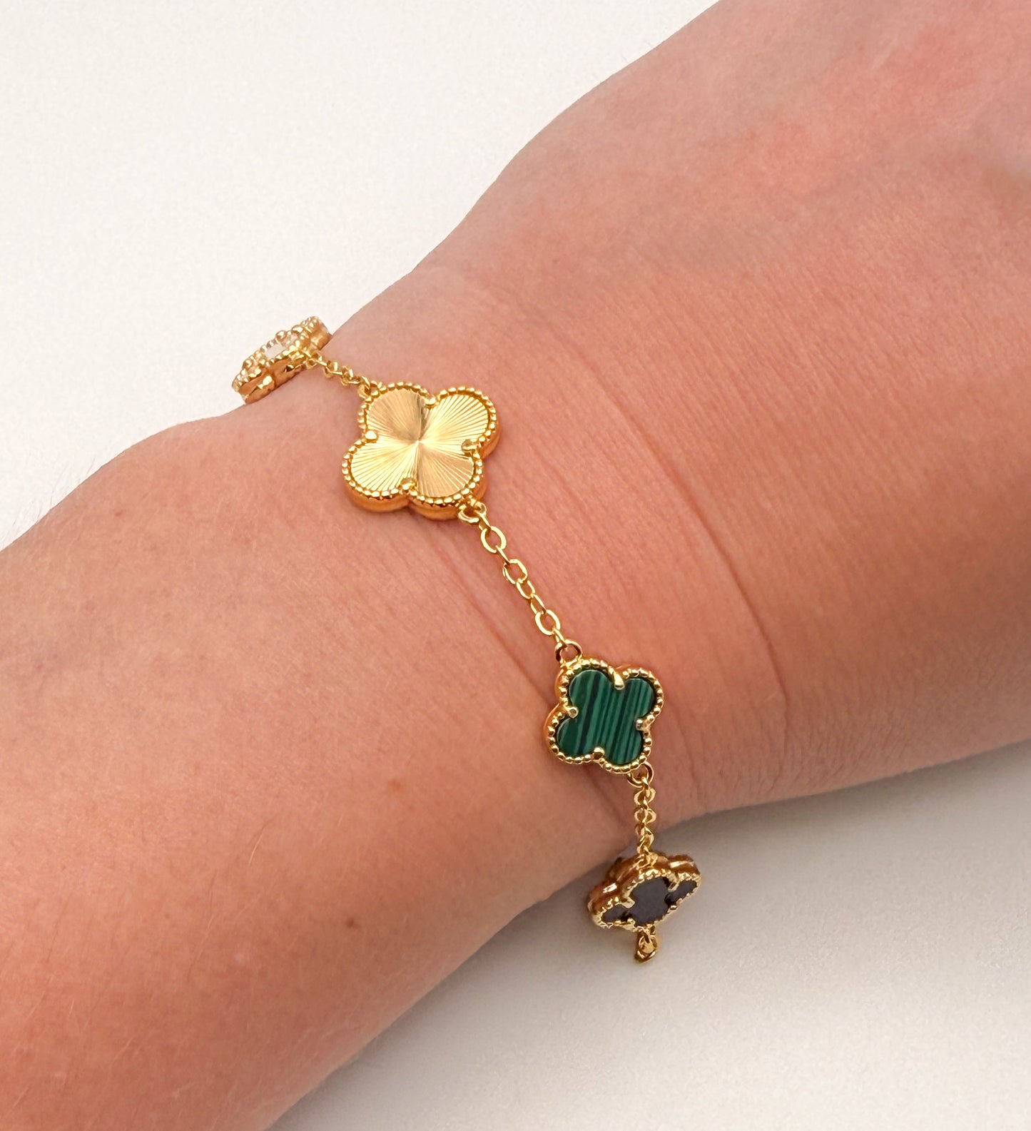 Multicolored Clover Bracelet